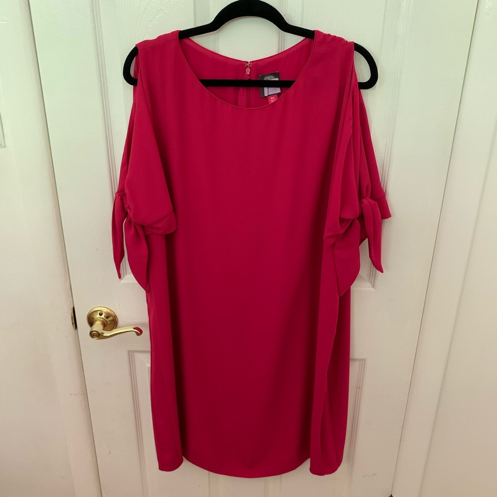 Vince Camuto Magenta Knot Sleeve Dress sz 16W